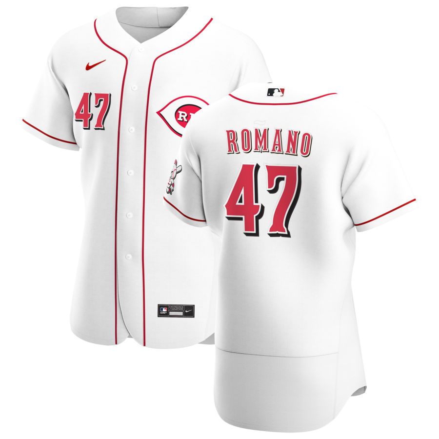 Cincinnati Reds #47 Sal Romano Men Nike White Home 2020 Authentic Player MLB Jersey->cincinnati reds->MLB Jersey
